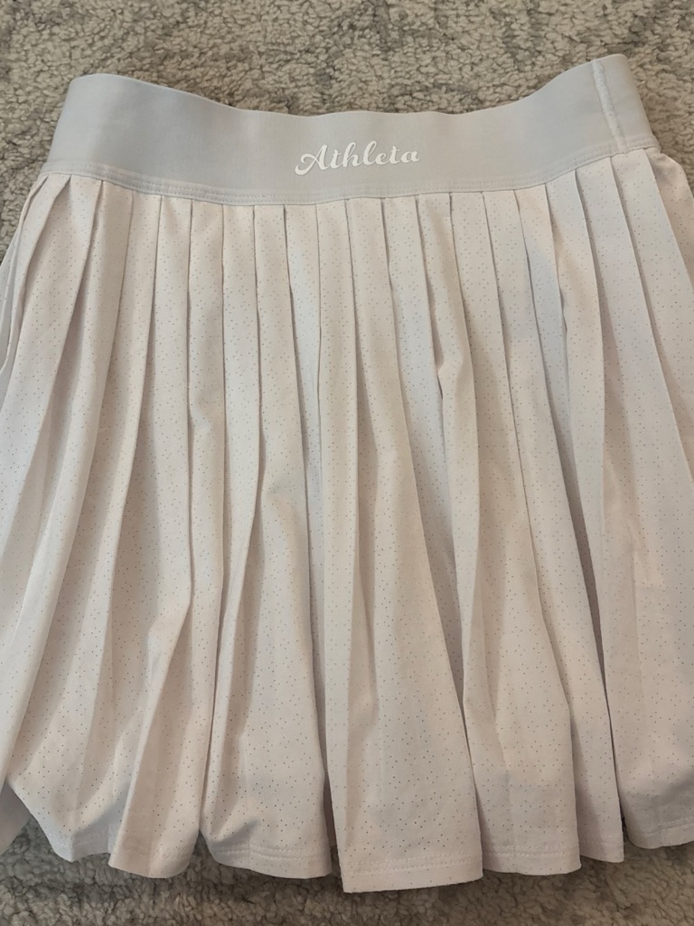 Athleta Women's Match Point Lasercut Pleated Performance Skirt size XXS